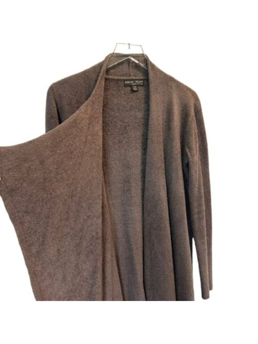 Barefoot Dreams | Taupe Open Waterfall Cardigan Sweater Size Small/Medium - Picture 4 of 9
